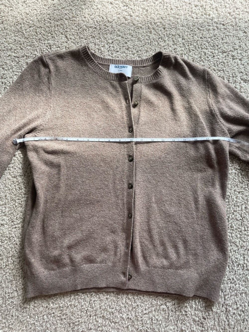 Old Navy SoSoft Knit Button-Front Cardigan - Taupe - Picture 4 of 9